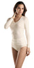 Hanro Woolen Silk Long Sleeve V-neck Shirt