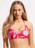 Seafolly Fleur de Bloom DD Scoop Neck Halter Bikini Top