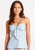 Seafolly Summer Crush Twist Front Bandeau Tankini Top