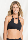 Maaji Il Vento Frances High Neck Bikini Top - Black Sapphire