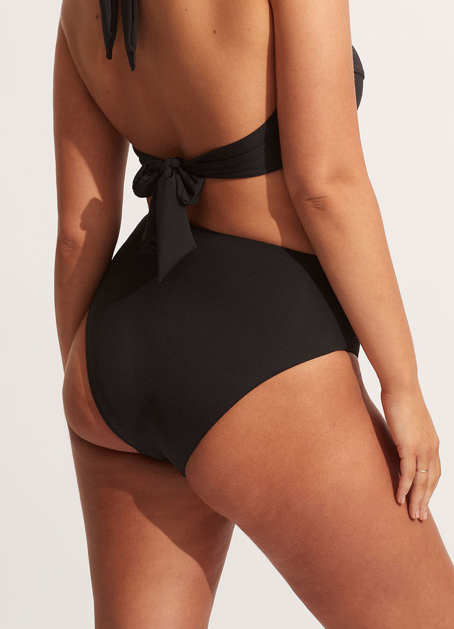 Seafolly Twist Front Bustier Bandeau Black – Sandpipers