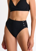 Shan Classique Hi Waist Bikini Bottom - Caviar