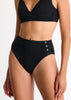 Shan Classique Hi Waist Bikini Bottom - Caviar