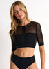 Shan Charlie High Neck Mesh Top
