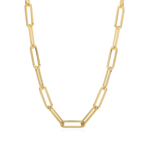 Olaeda Heavy Paperclip Chain Necklace - 18"