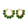 Olaeda Gemstone Wrapped Hoop Earrings