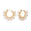 Olaeda Gemstone Wrapped Hoop Earrings
