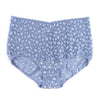 Hanky Panky Cross Dyed Leopard Retro V-Kini Panty Flay Lay in Blue