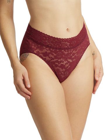Front of Hanky Panky Daily Lace French Cut Full Panty in Red