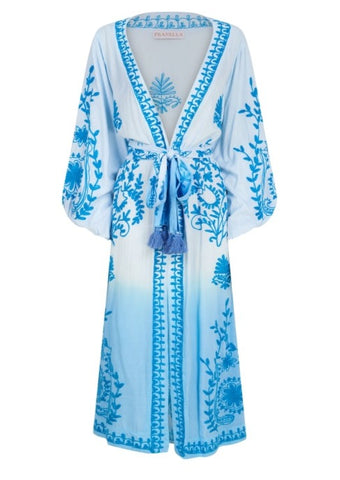 Pranella Night Kimono - China Blue Ombre