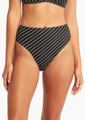 Sea Level Shoreline Retro Hi Waist Bikini Bottom