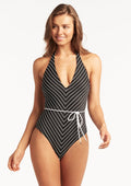 Sea Level Shoreline VNeck Halter Fullpiece