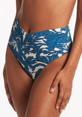 Sea Level Retreat Wrap Hi Waist Bikini Bottom