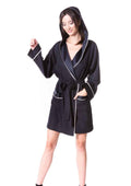 Christine Silk Waffle Hoodie Robe