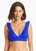 Sea Level Eco Essentials Frill Bikini Top