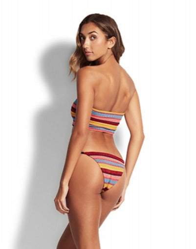 Seafolly Baja Stripe Bandeau Bikini Top