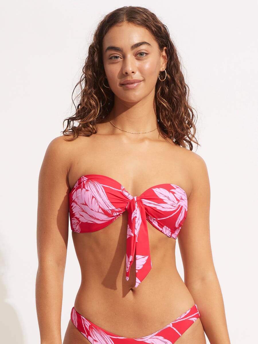 Seafolly Fleur de Bloom Twist Tie Bandeau Bikini Top – Melmira Bra &  Swimsuits