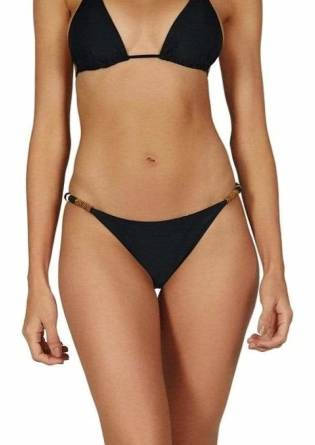 Vix Solid Ella Beaded Brasilian Bikini Bottom
