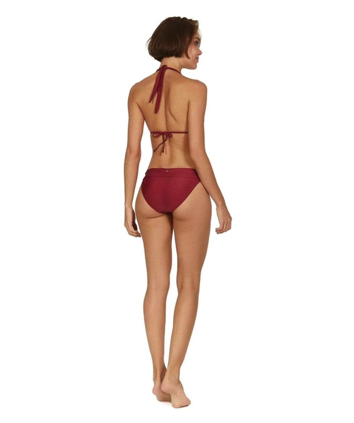 Vix Solid Bia Halter Bikini Top - Red
