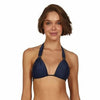 Vix Solid Bia Halter Bikini Top - Navy