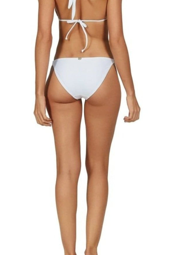 Vix Solid Paula Full Bikini Bottom - White